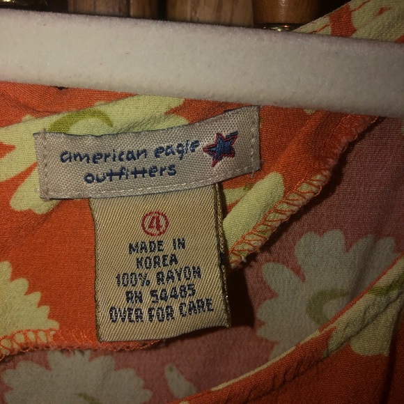 American eagle vintage y2k orange floral dress 4 - Picture 2 of 2